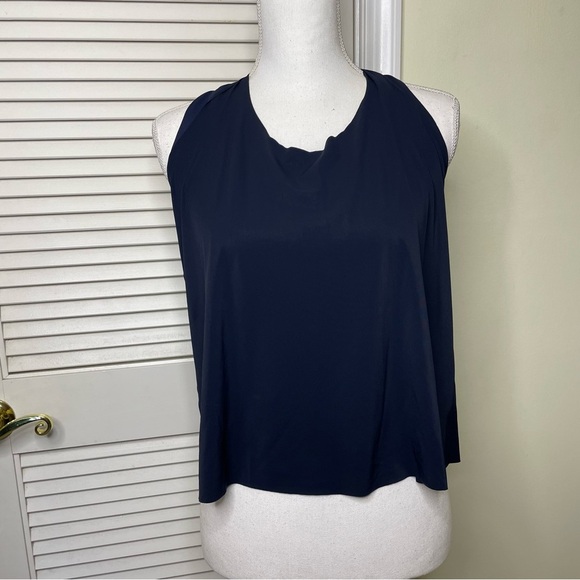 Athleta Tank Sports Bra 2-In-1 Ultimate Support Top Navy blue Medium - Picture 2 of 8